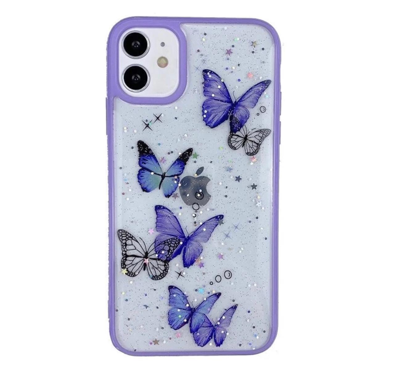 Butterfly Glitter Phone Cases - Samsung